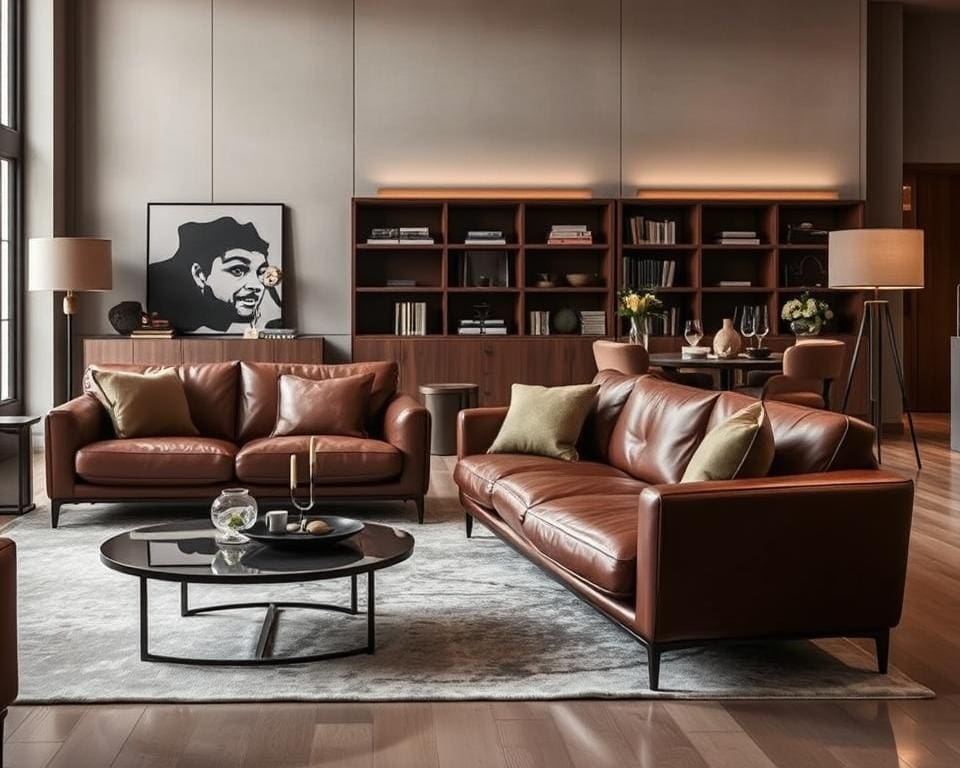 Design-Ledersofas - stilvolle Akzente im Wohnzimmer