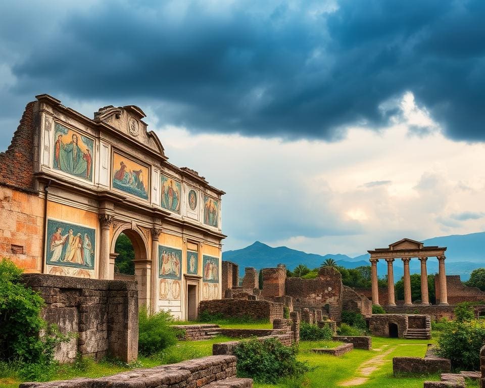 Historische Ruinen in Pompeji, Italien