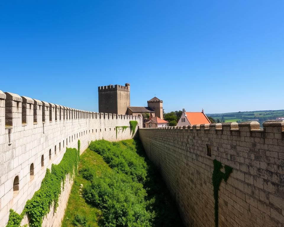 Mittelalterliche Mauern in Óbidos, Portugal