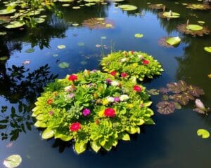 Schwimmende Gärten für Teiche: Naturverbundene Dekoration