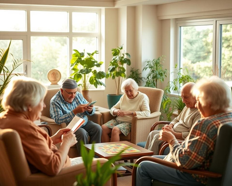 ältere Patienten in der Geriatrie Betreuung