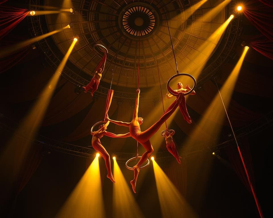 Luftakrobatik im Circus