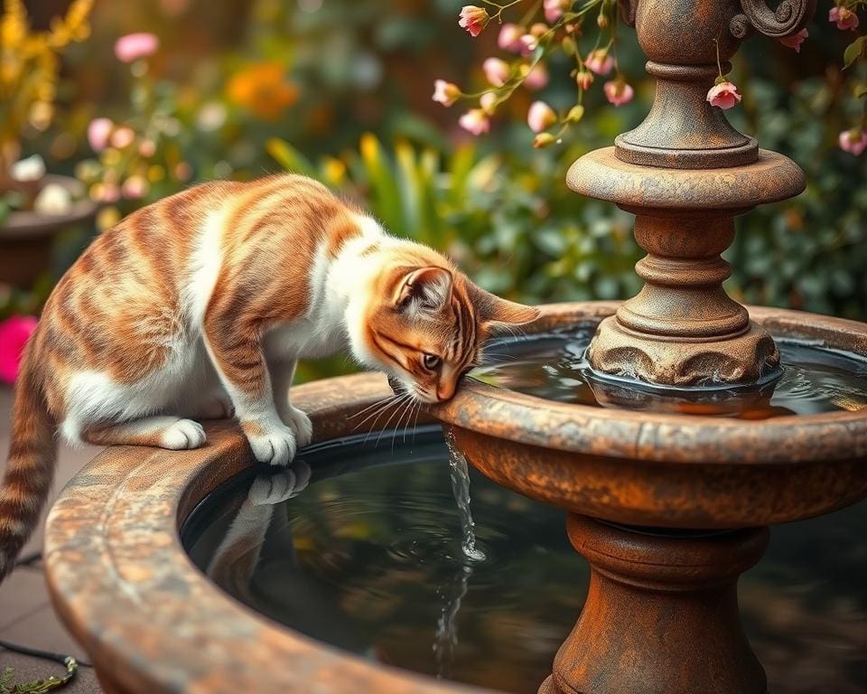 Trinkbrunnen Katze