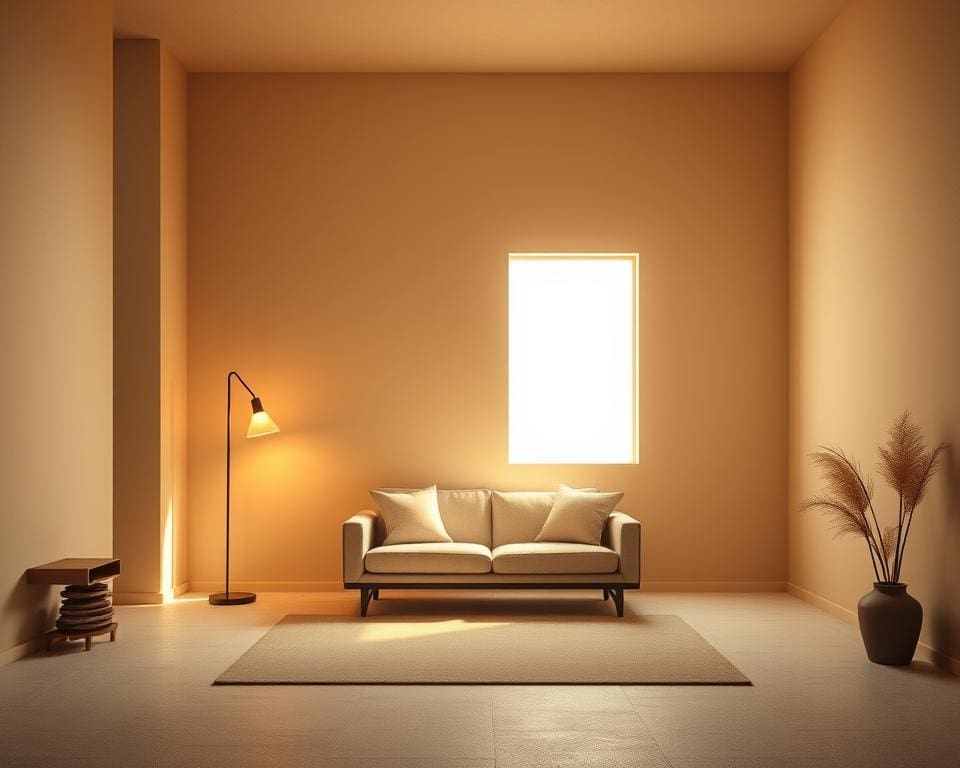 Beleuchtung in minimalistischer Einrichtung