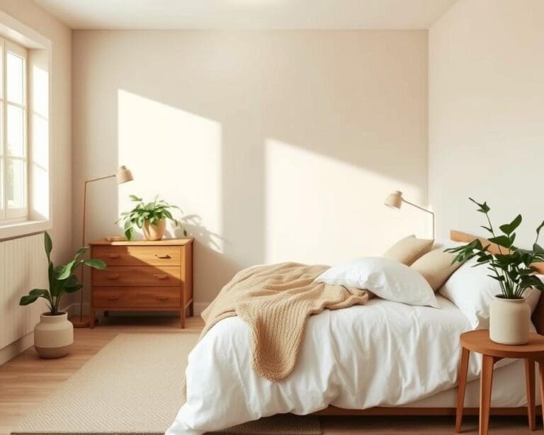 Natürliche Farben für ein entspanntes Schlafzimmer