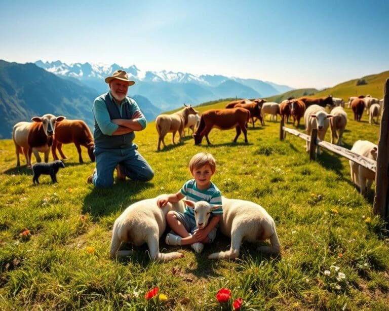 Was bewirkt Tierkontakt auf einer Alp?