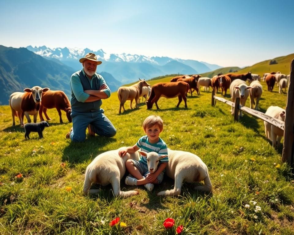 Was bewirkt Tierkontakt auf einer Alp?