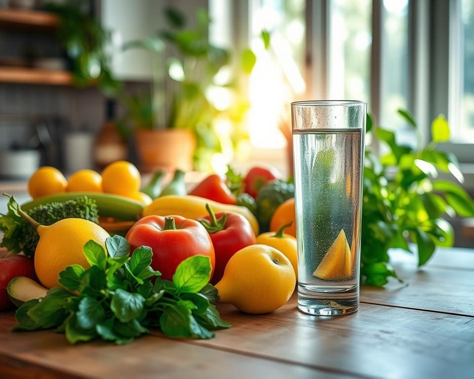 Wichtigkeit von Wasser bei gesunder Ernährung