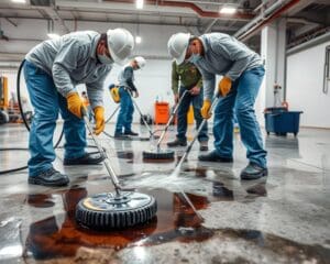 Wie entfernen Reinigungsfirmen hartnaeckige Oelflecken effektiv?