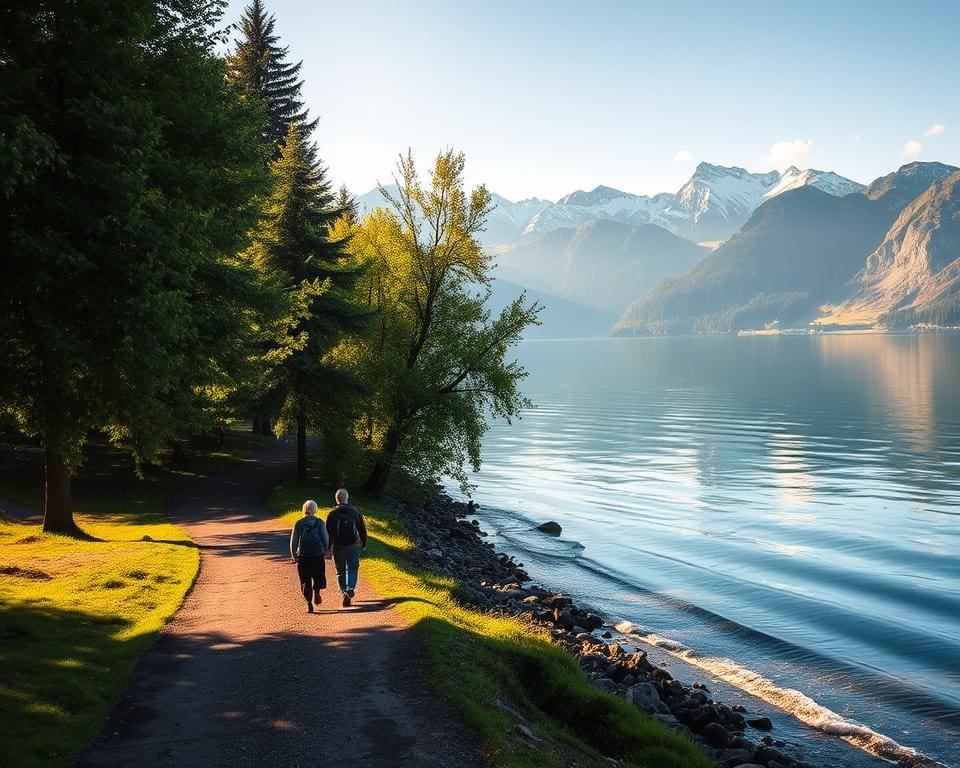 Wie geniesst du einen Spaziergang entlang des Thunersees?