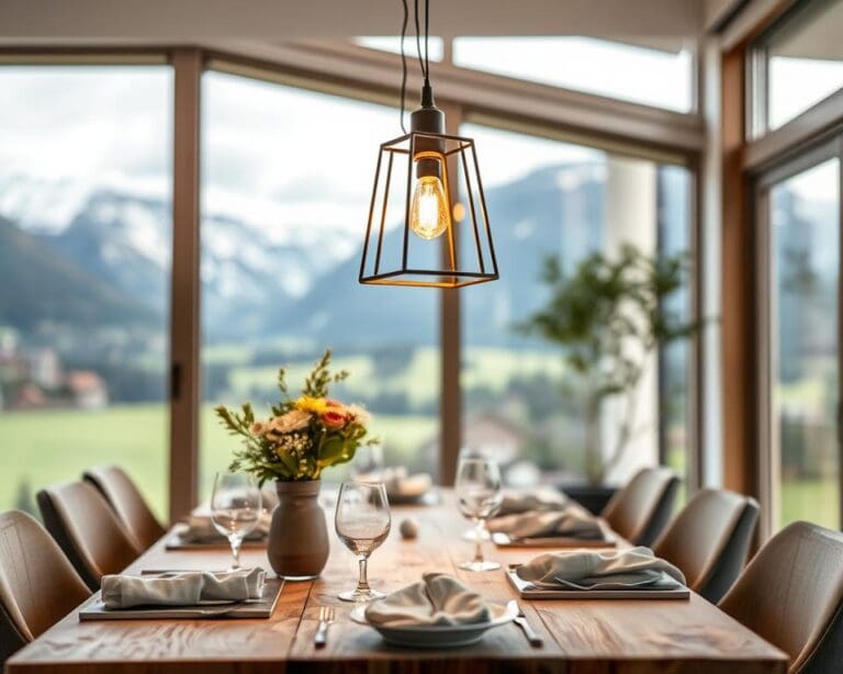 Warum sind Hängelampen über dem Esstisch beliebt?