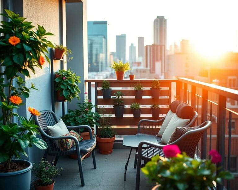 Wie gestaltet man einen kleinen Stadtbalkon?